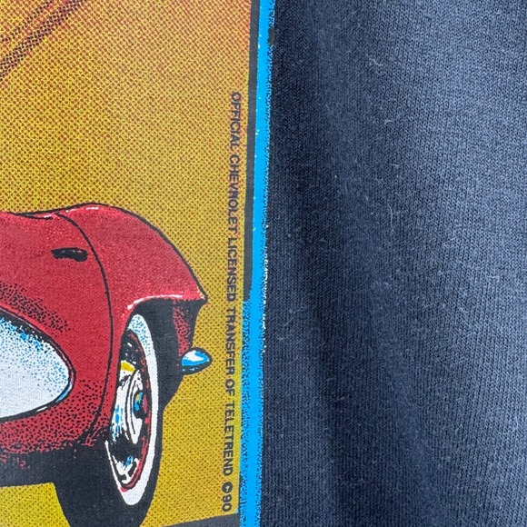 Vintage 1990 Screen Stars Corvette T-Shirt XL Single Stitch Chevrolet Chevy USA - Picture 3 of 11